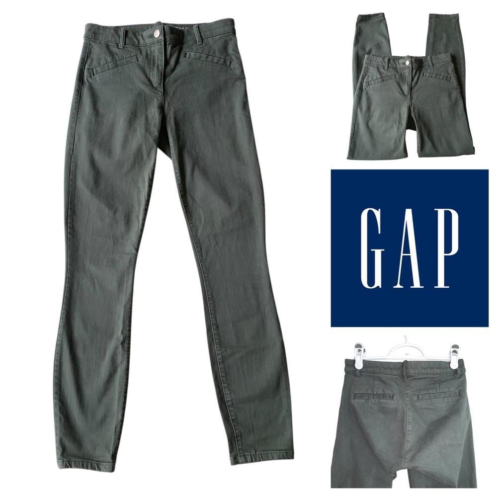 2/$10 SALE GAP Modern Stretch Skinny Pants Trousers in Green Rapids | 2R 28”